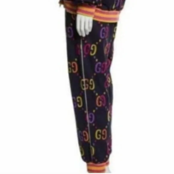 Gucci Jumbo Logo/ Monogram Sweatpants Large Unisex - Picture 8 of 12